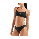 Women's Bikini Bandeau Solid Black - White