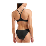 Women's Bikini Bandeau Solid Black - White