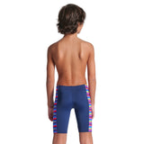 Boy's Racing Stripe Swim Jammer Navy-Navy Multi