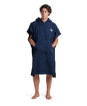 Hooded Poncho Navy-White