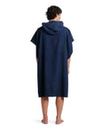 Hooded Poncho Navy-White