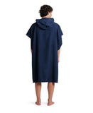 Hooded Poncho Navy-White