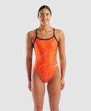 Women's Fireflow Swimsuit Challenge Black-Team Orange