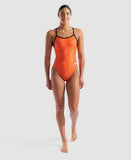 Women's Fireflow Swimsuit Challenge Black-Team Orange