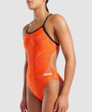 Women's Fireflow Swimsuit Challenge Black-Team Orange
