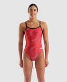 Women's Fireflow Swimsuit Challenge Black-Team Red