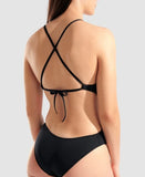 Women's Arena Tie Back Solid Black