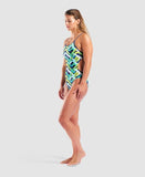 Women's Texture Swimsuit Tie Back Multi-Navy - Navy