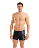 Men’s Double Graphic Swim Short Black-White