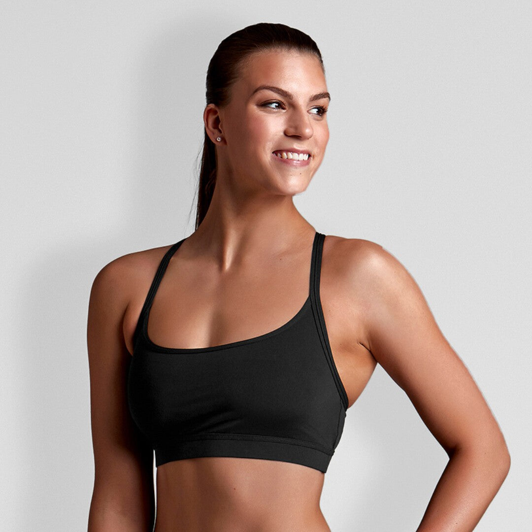 Women's Sports Top Still Black – Not Normal Swimwear