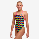Girls Strapped In One Piece Rainbowie