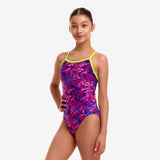 Girls Single Strap One Piece Sweet Scaley