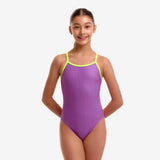 Girls Single Strap One Piece Berry Crush