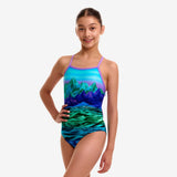 Girls Strapped In One Piece Mintie Montie