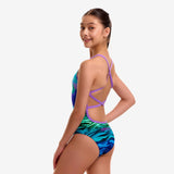 Girls Strapped In One Piece Mintie Montie