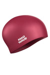 Silicone Cap Long Hair Dark Red