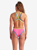 Women's One Double Cross Back One Piece Pink-Blue River