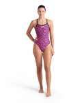 Women's Printed Challenge Back leopard skin black-fuchsia