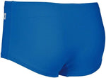 Boy's Solid Squared Short Royal - White