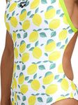 Women's Lemons Swimsuit Xcross Back Low Softgreen-White