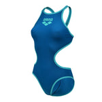 Arena Dames One Biglogo One Piece blauw-kosmo-water