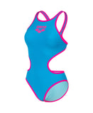 Arena Women's One Biglogo One Piece Turquoise-Fluo Pink