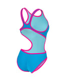 Arena Women's One Biglogo One Piece Turquoise-Fluo Pink