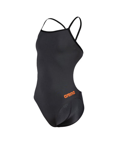 Girls' Team Swimsuit Challenge Solid Asphalt-Black