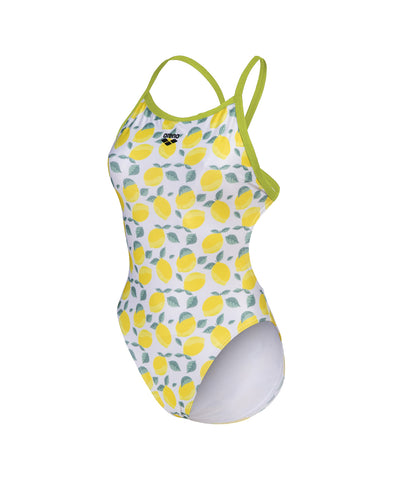 Women's Lemons Swimsuit Xcross Back Low Softgreen-White