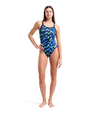 Women's Arena Team Swimsuit Challenge Wave Aqua - Gleam