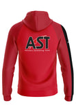 AST Mens Hooded Sweater Zipped Red
