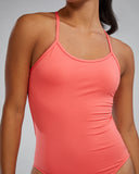 Women's Crosscut Tie Back Swimsuit Solid coral