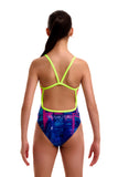 Girls Single Strap One Piece Skyline Dive
