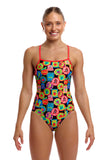 Women's One Piece Single Strap Berry Good