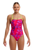 Women's One Piece Single Strap Try Pink