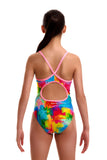 Girls Diamond Back One Piece Falling Colors