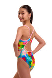 Girls Diamond Back One Piece Falling Colors