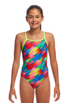 Girls Diamond Back One Piece Stroked