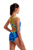 Girls Diamond Back One Piece Try Blue