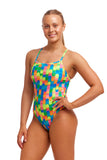 Women's One Piece Tie Me Tight Blocked Dotty