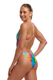 Women's One Piece Twisted Falling Colors