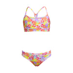 Girl's Swim Crop Top Summer Garden