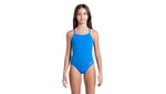 Girls' Team Swimsuit Challenge Solid blue-river