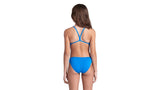 Girls' Team Swimsuit Challenge Solid blue-river