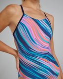 Women's TYR Durafast Elite® Women's Cutoutfit Swimsuit - Riptidal Blue-Multi