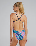 Women's TYR Durafast Elite® Women's Cutoutfit Swimsuit - Riptidal Blue-Multi