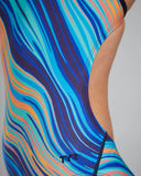 Women's Cutoutfit Swimsuit Riptidal teal/org