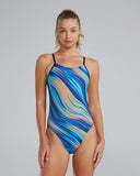 Women's Cutoutfit Swimsuit Riptidal teal/org