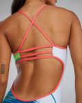 Women's Trinityfit Swimsuit Bravura white/multi