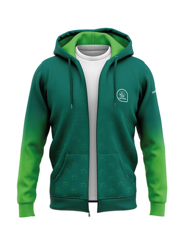 Sweater Hooded Zipped Mens Verviers Natation Green
